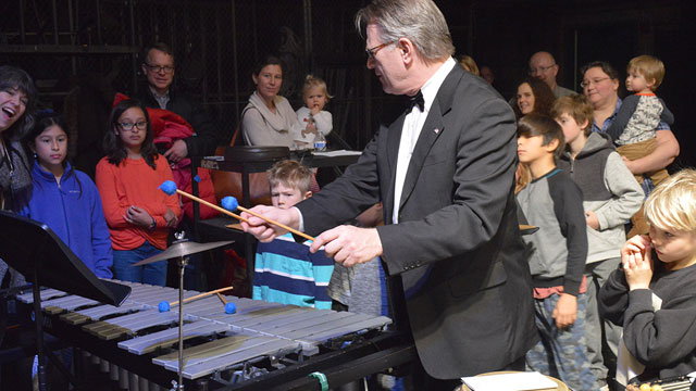 Showing off the xylophone